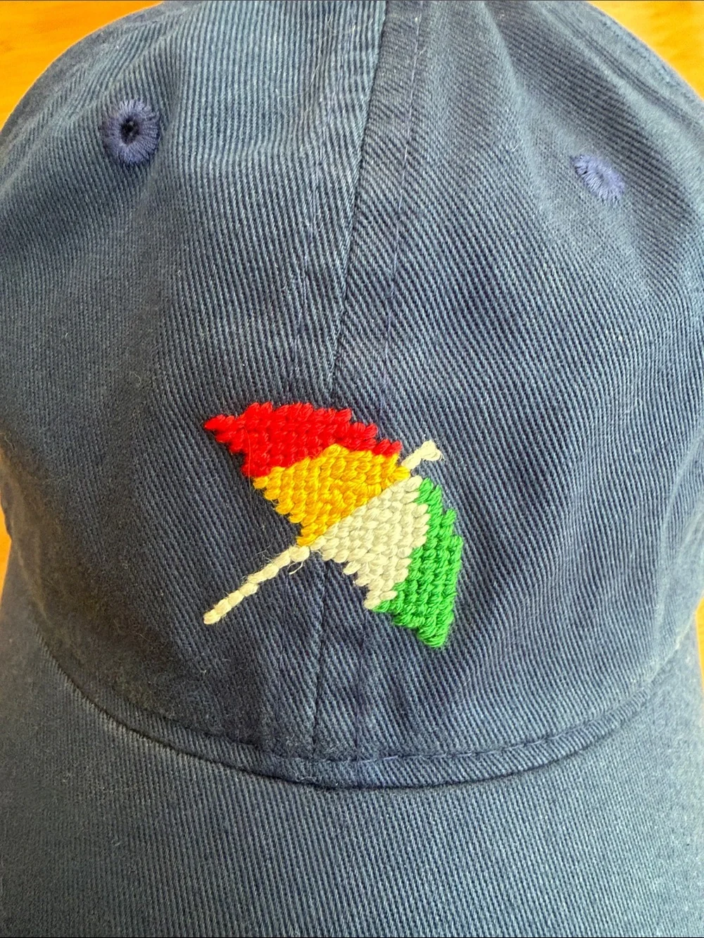 Smathers & Branson Arnold Palmer Umbrella Needlepoint Navy Baseball Cap